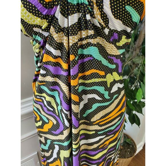 Just Love Women Multicolor Polyester Halter Neck Off Shoulder Long Maxi Dress S - Picture 3 of 12